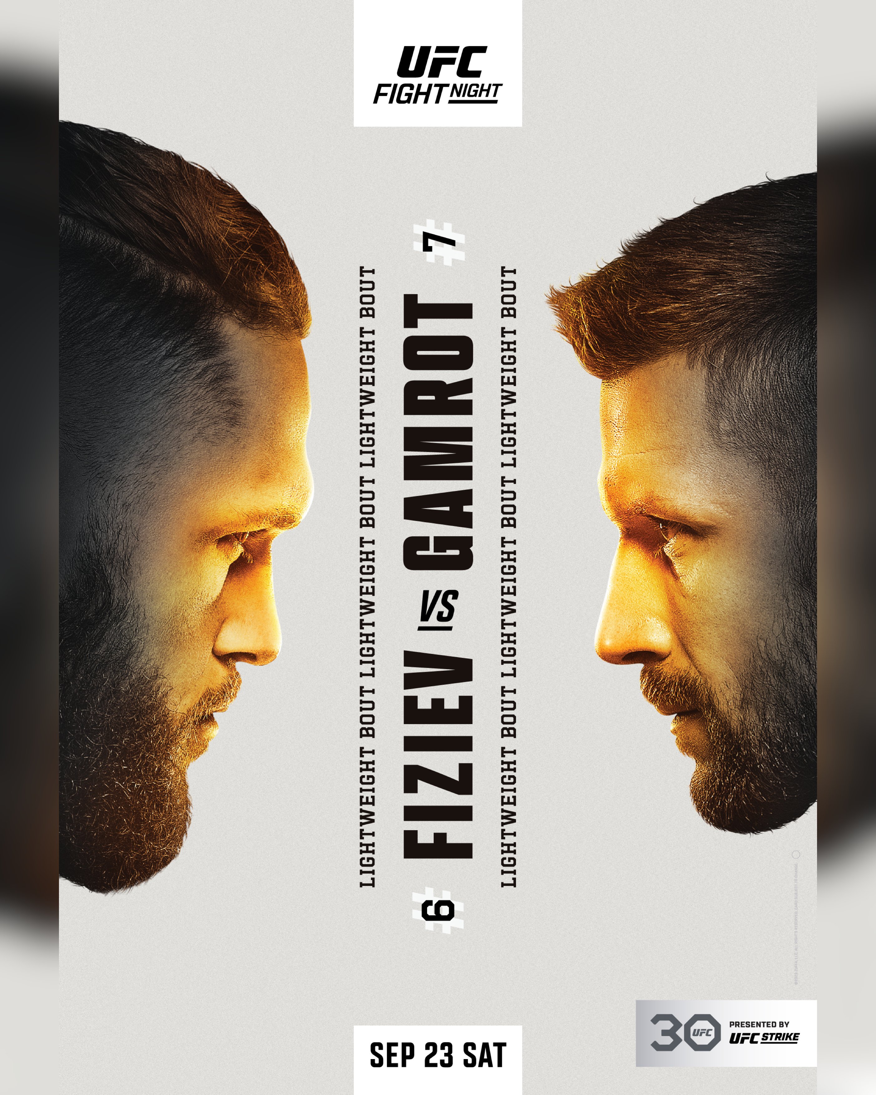 UFC Fight Night 228 Poster September 19, 2023