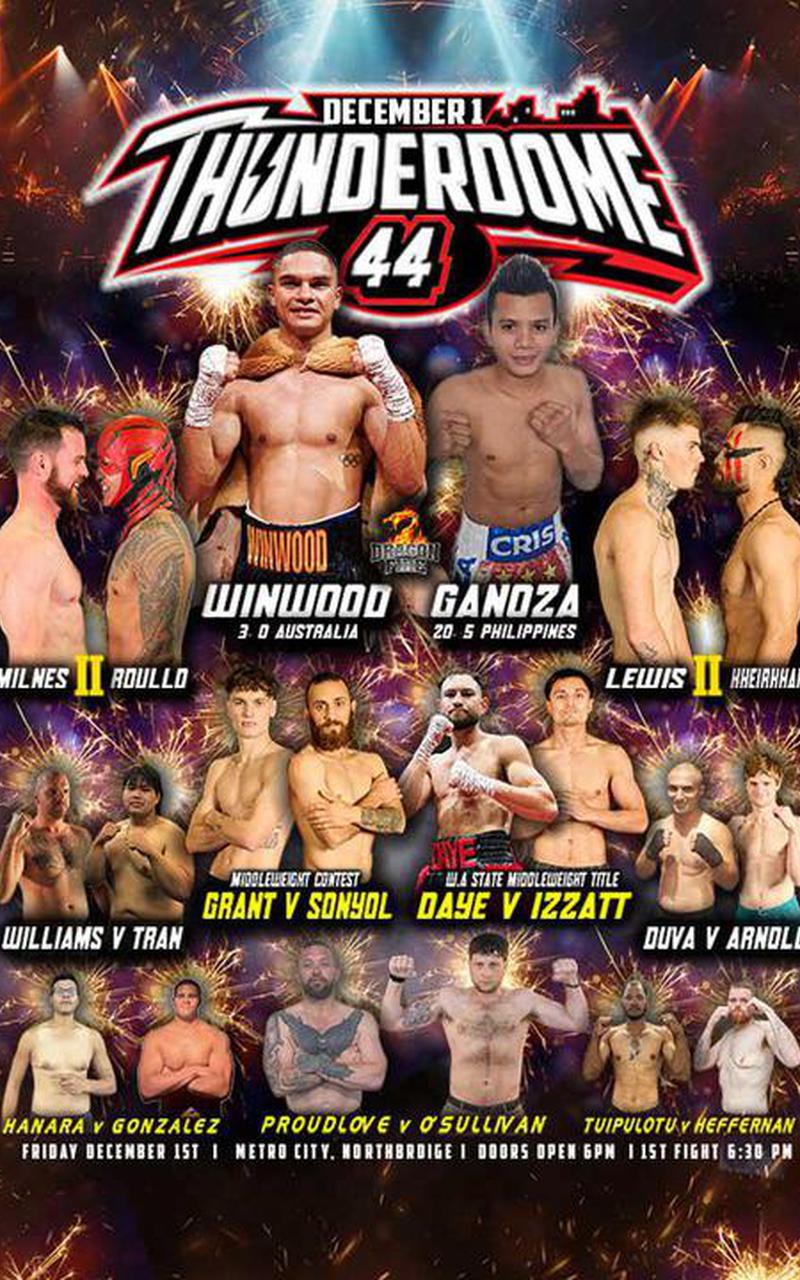 Dragon Fire Boxing - Thunderdome 44 Poster November 05, 2023