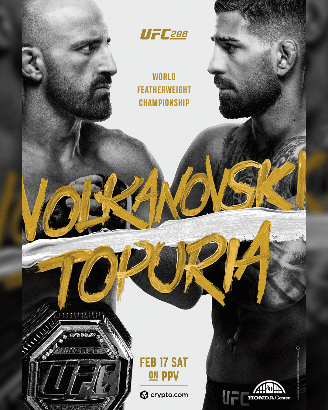 UFC 298 Poster January 18, 2024