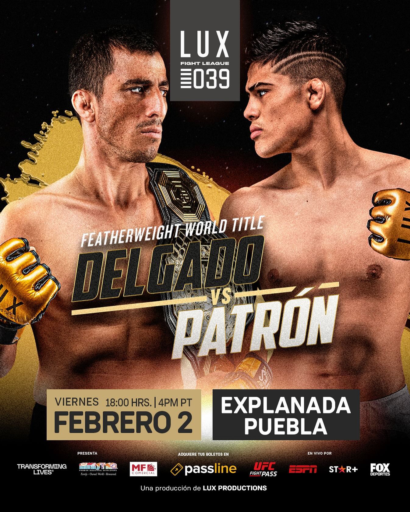 LUX Fight League 039 Poster January 29, 2024