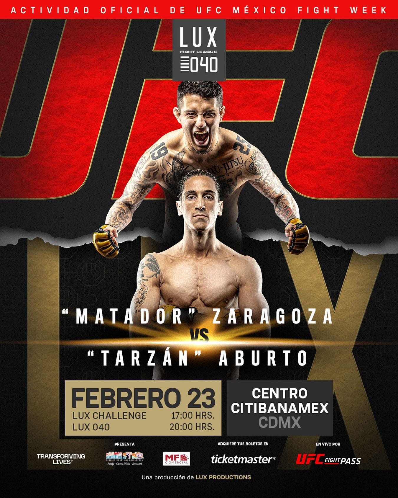 LUX Fight League 040 Poster February 11, 2024