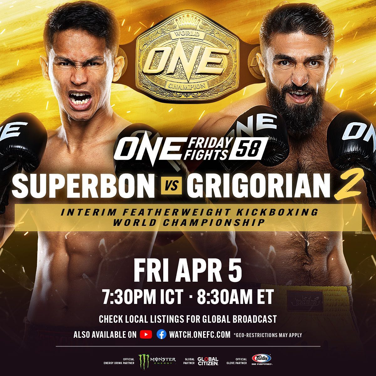 One Friday Fights 58 Poster April 04, 2024