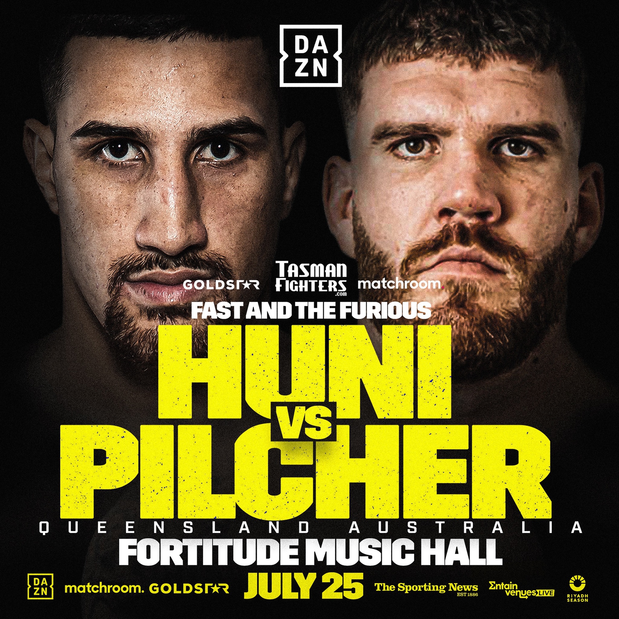 Huni vs. Pilcher Poster July 15, 2024