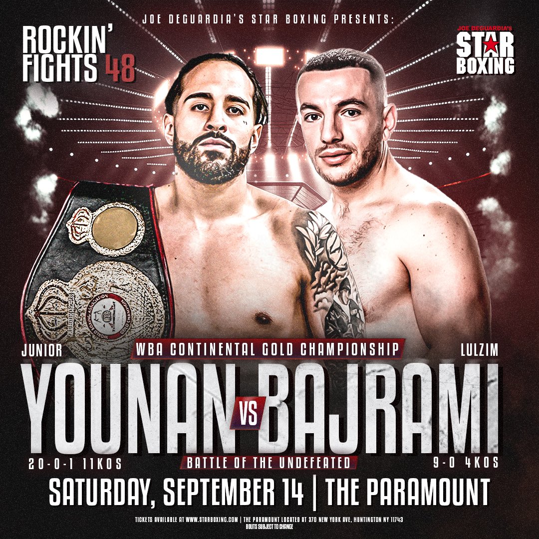 Younan vs. Bajrami Poster August 26, 2024