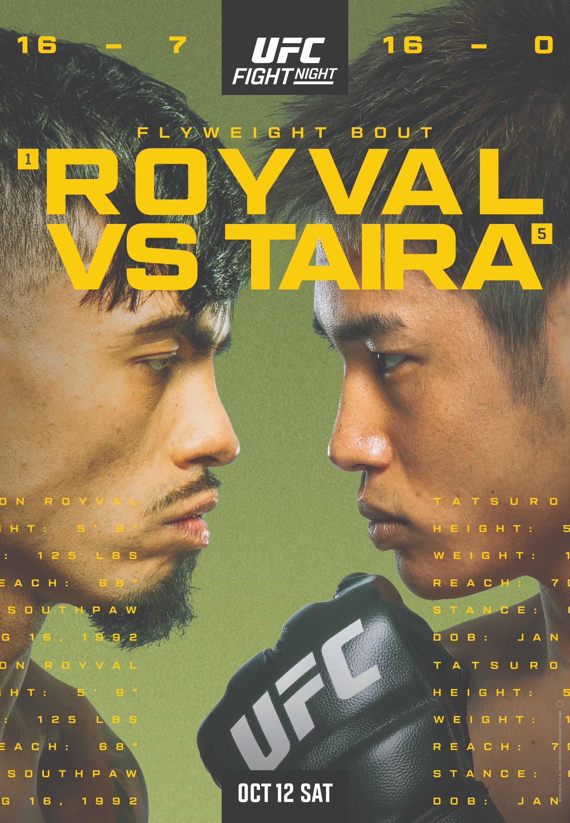 UFC Fight Night 244 Poster September 30, 2024