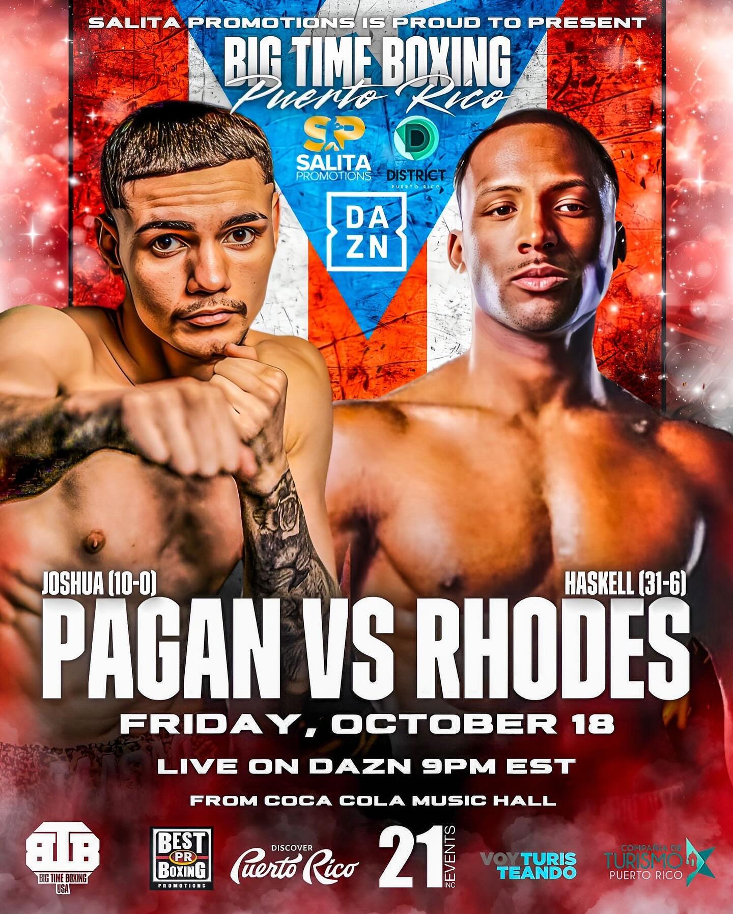Pagan vs. Rhodes Poster October 13, 2024