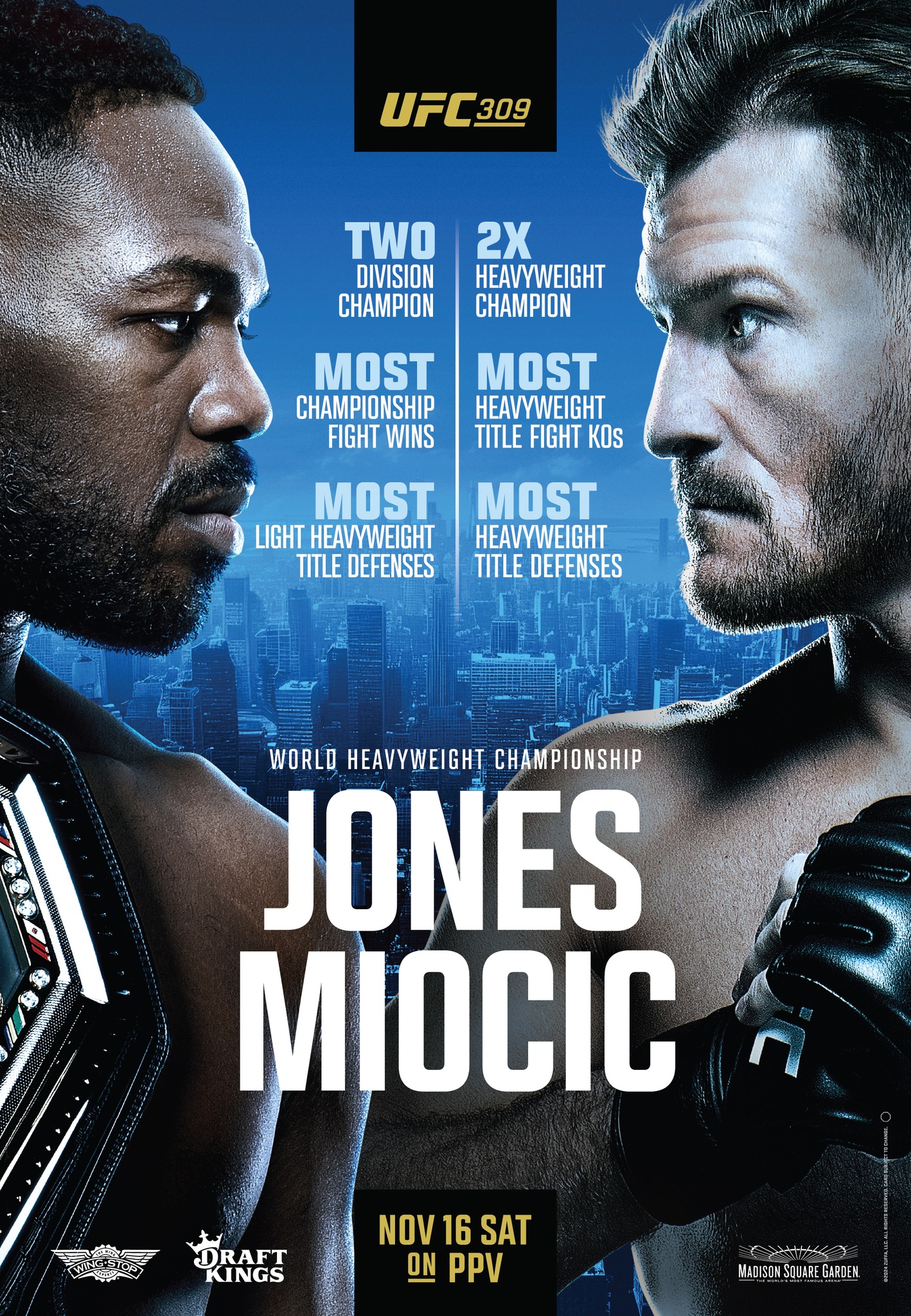 UFC 309 Poster November 01, 2024
