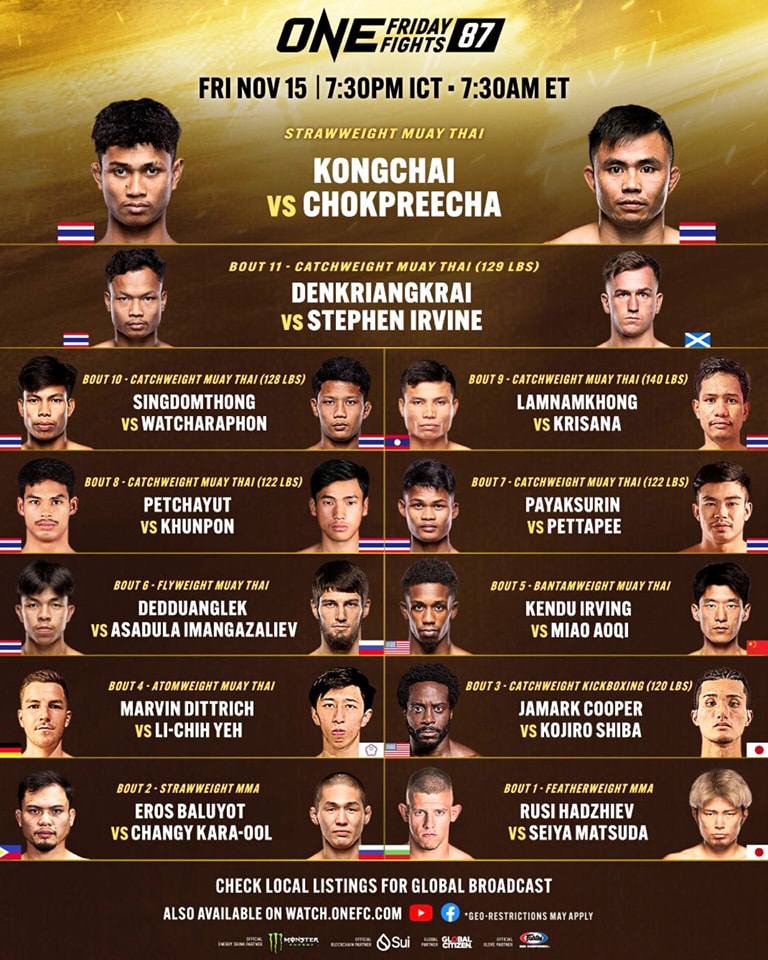 One Friday Fights 87 Poster November 15, 2024
