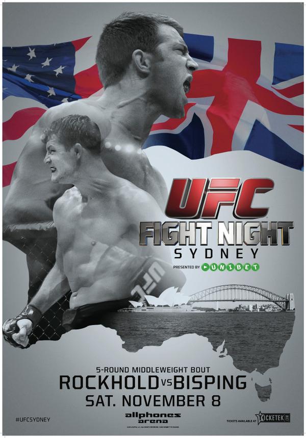 UFC Fight Night - Rockhold vs. Bisping Poster October 26, 2014