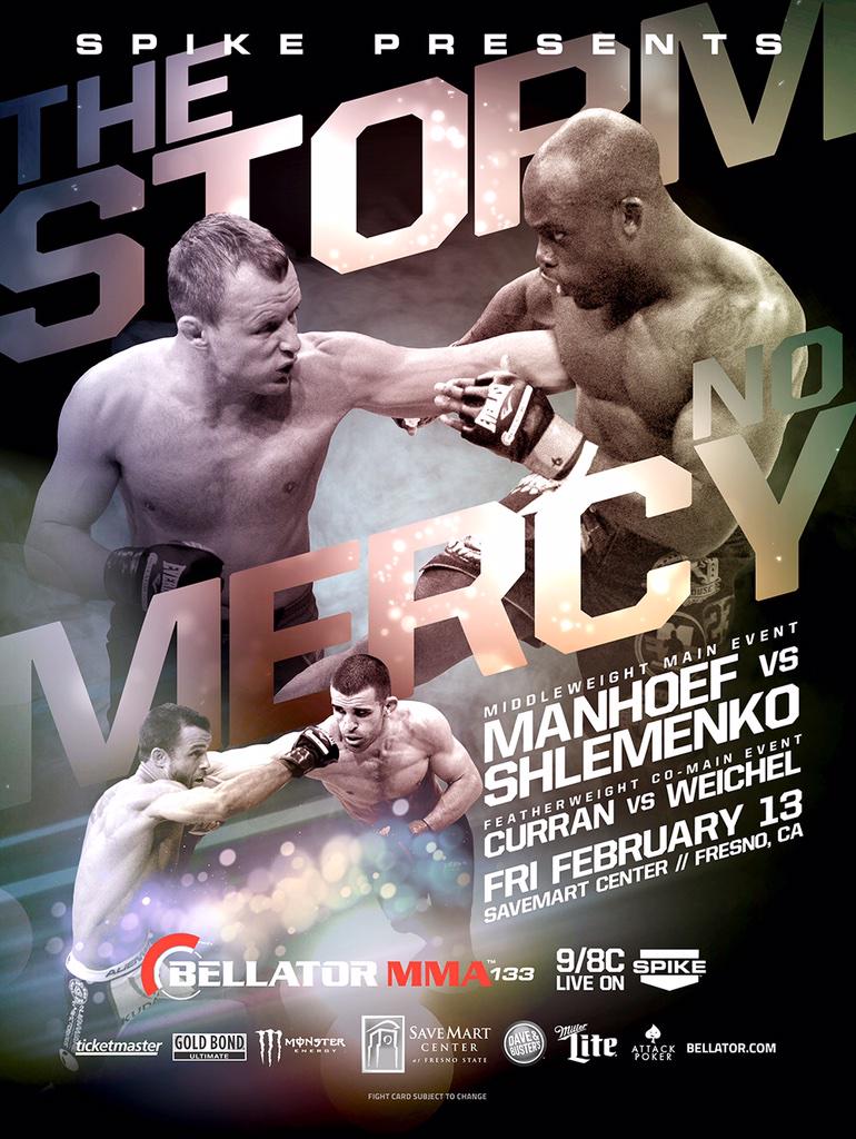 Bellator 133 - Manhoef vs. Shlemenko Poster February 10, 2015