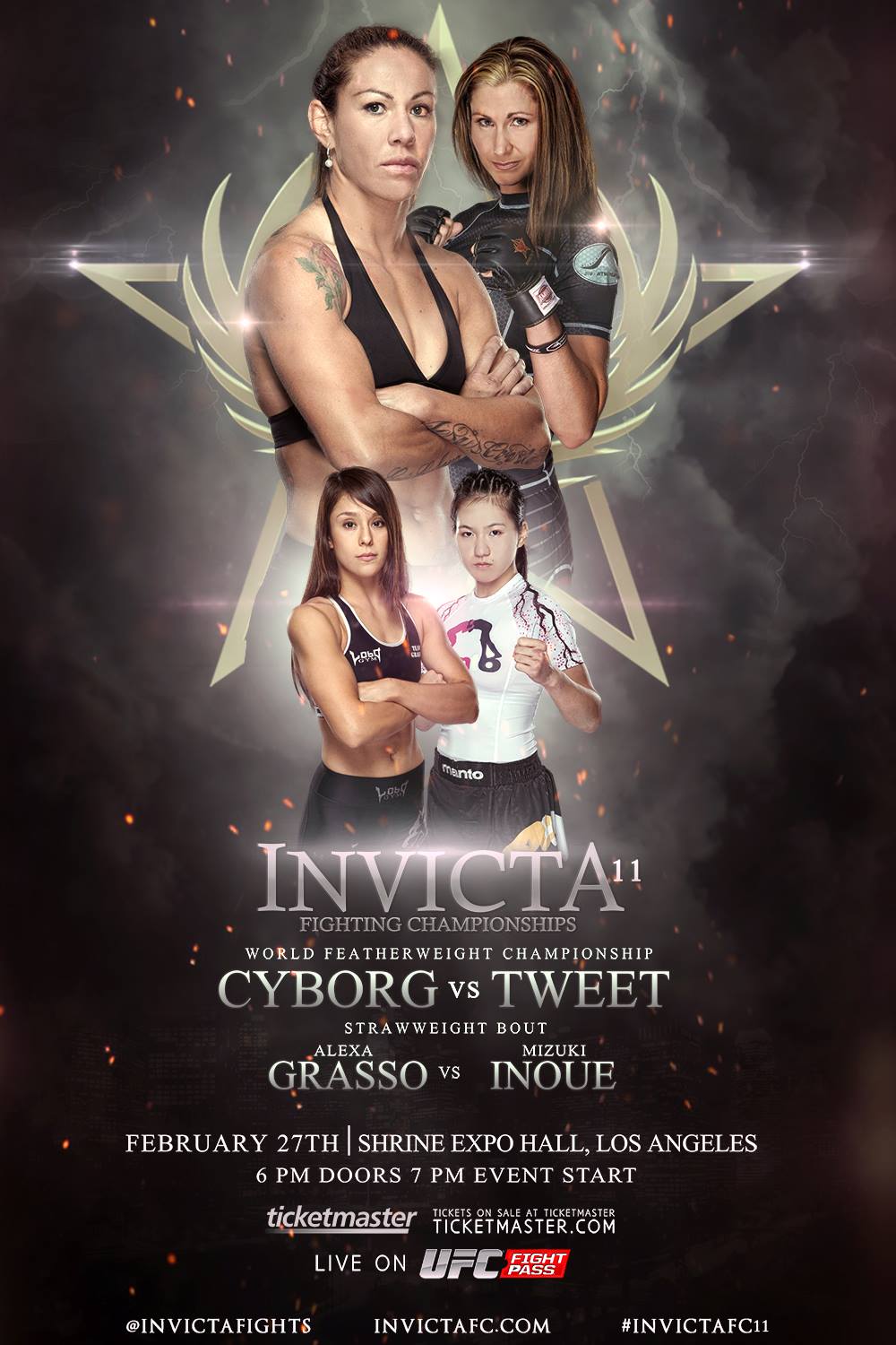 Invicta FC 11 - Cyborg vs. Tweet Poster February 13, 2015