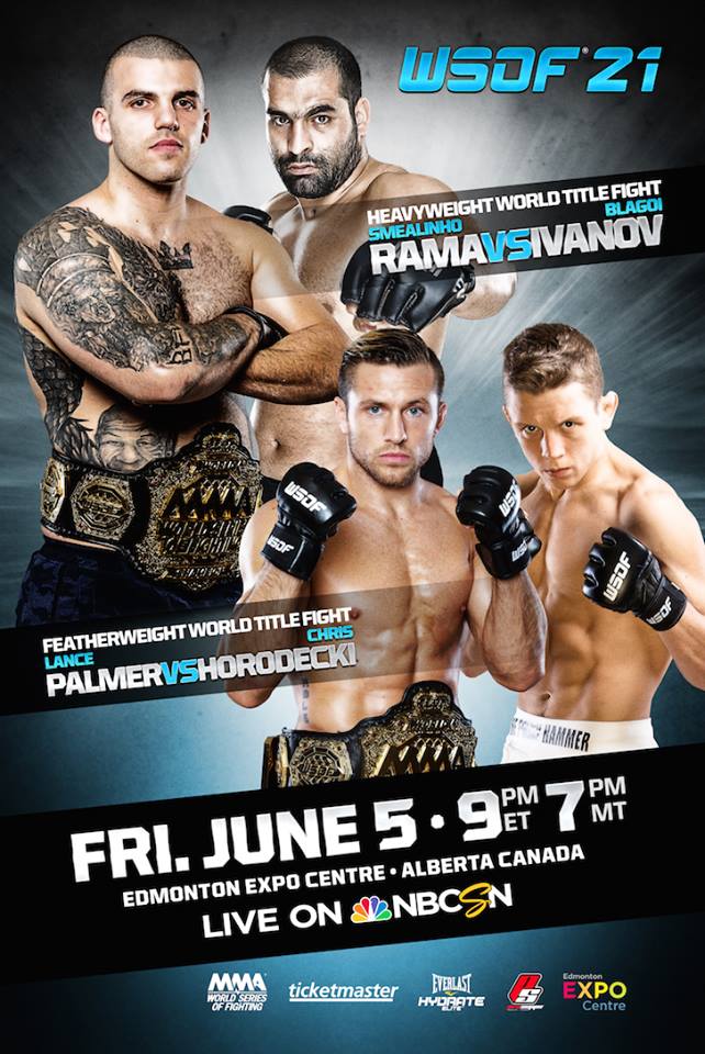 WSOF 21 - Palmer vs. Horodecki Poster May 26, 2015
