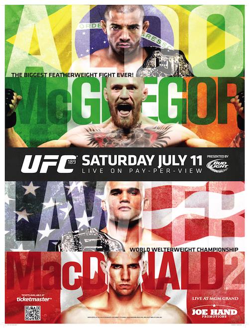 UFC 189 - Aldo vs. McGregor Poster June 21, 2015